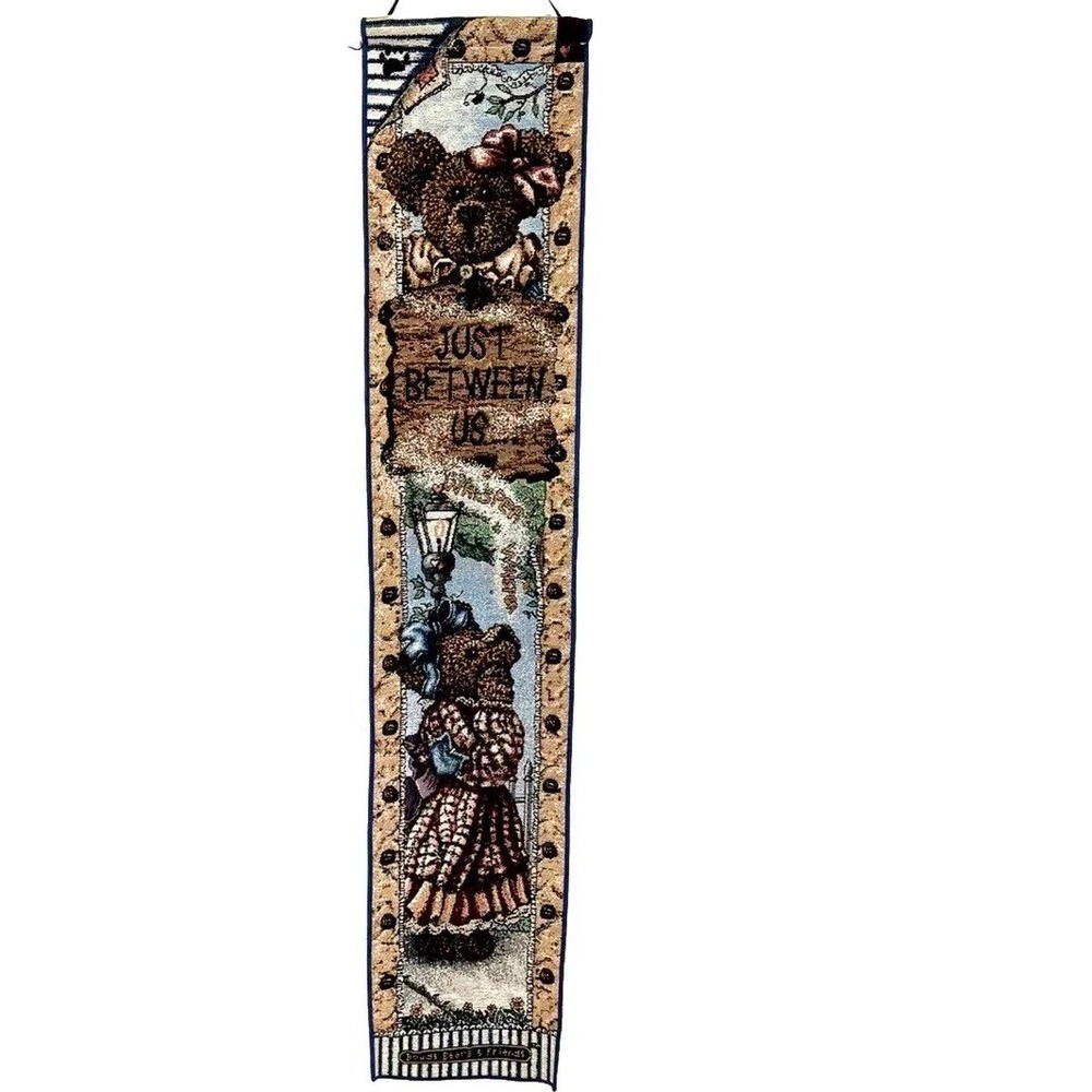 Boyds Bears & Friends " Just Beteen Us‎ " Sz 41"x8" Wall Hanging Tapestry EUC